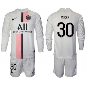 Fußballtrikots Paris Saint-Germain Lionel Messi 30 Kinder 2021-2022 Langarm Auswärts-trikot kaufen